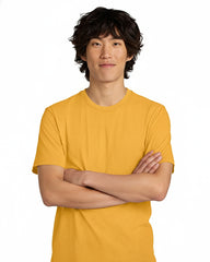 Solid Golden Yellow Cotton T-Shirt