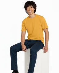 Solid Golden Yellow Cotton T-Shirt
