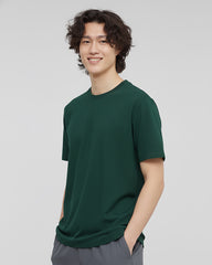 Solid Green Cotton T-Shirt
