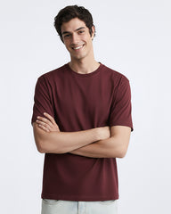 Solid Maroon Cotton T-Shirt