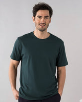 Solid Petrol Blue Cotton T-Shirt