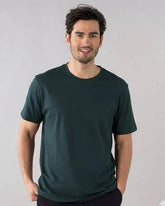 Solid Petrol Blue Cotton T-Shirt Solid Tees