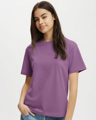 Solid Purple Cotton T-Shirt