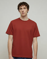 Brick Red Basic Cotton T-Shirt Solid Tees