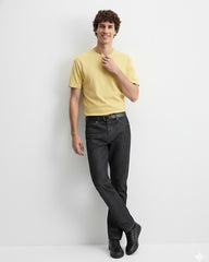 Solid Yellow Cotton T-Shirt