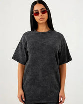 Black - Acid Washed Oversized T-Shirts Oversized Tees