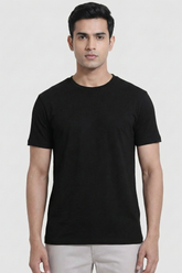 Solid Black Cotton T-Shirt Tshirts
