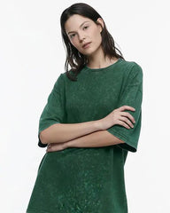Bottle Green - Acid Washed Oversized T-Shirts Oversized Tees