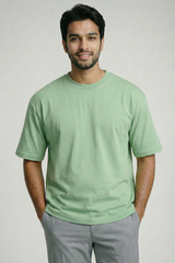 Solid Jade Green Cotton T-Shirt Tshirts