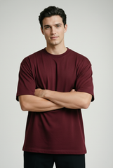 Maroon - Oversized Classic T-Shirt Oversized TShirts