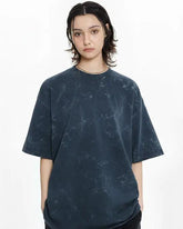 Navy Blue - Acid Washed Oversized T-Shirts Oversized Tees