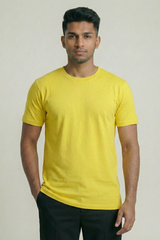 Solid New Yellow Cotton T-Shirt Tshirts