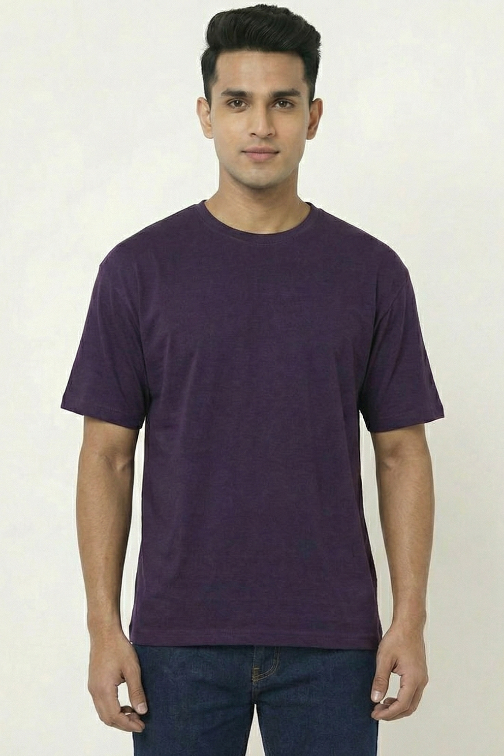 Solid Purple Cotton T-Shirt Tshirts
