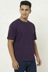 Solid Purple Cotton T-Shirt Tshirts