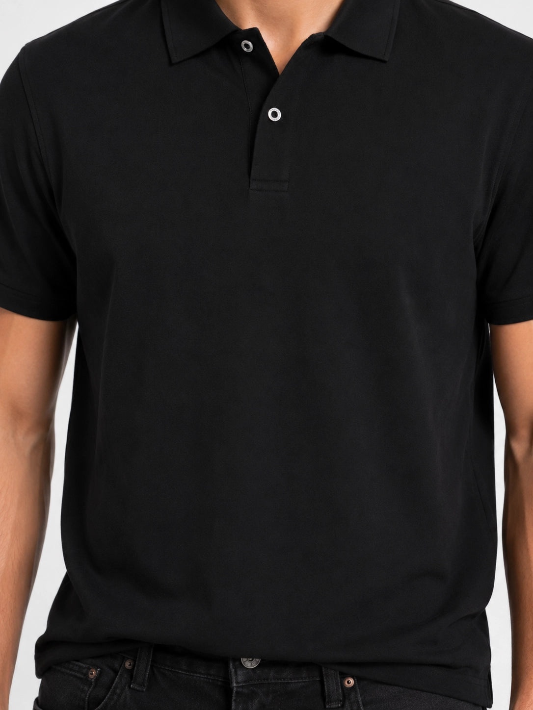 BLACK - POLO TSHIRT