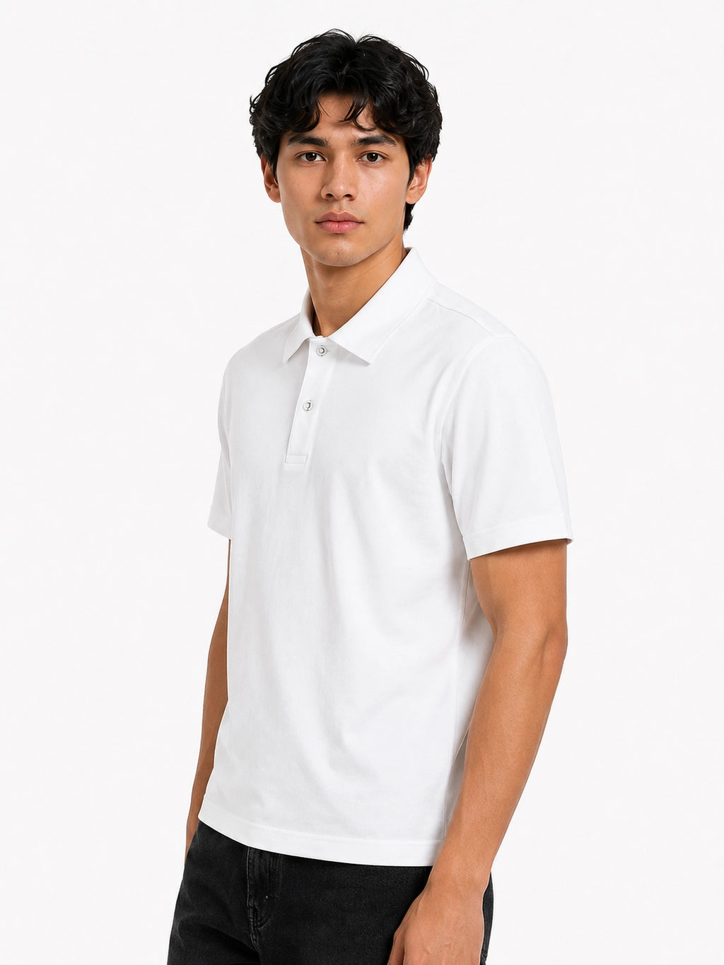 WHITE - POLO TSHIRT