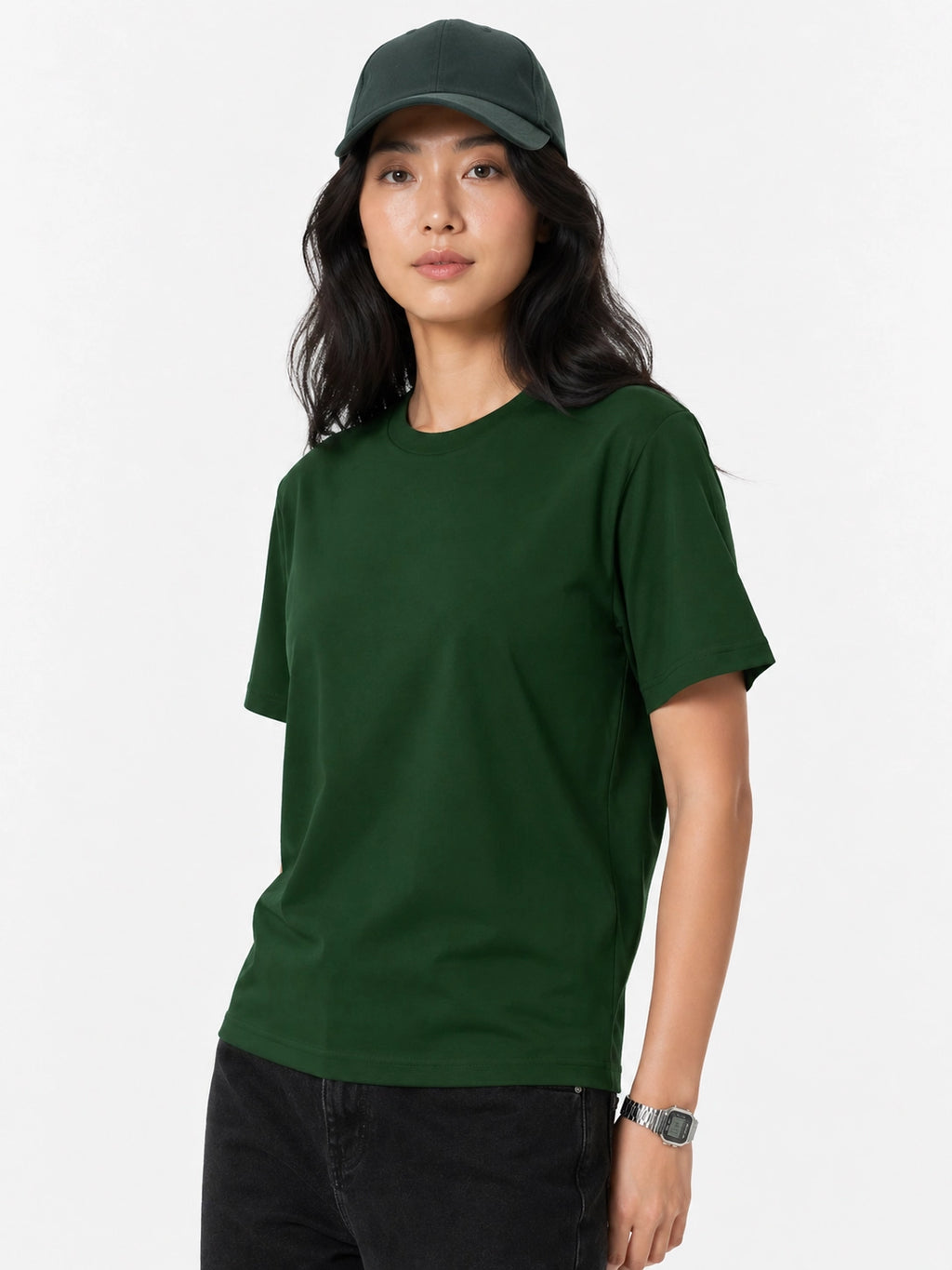 DARK GREEN - REGULAR FIT TSHIRT