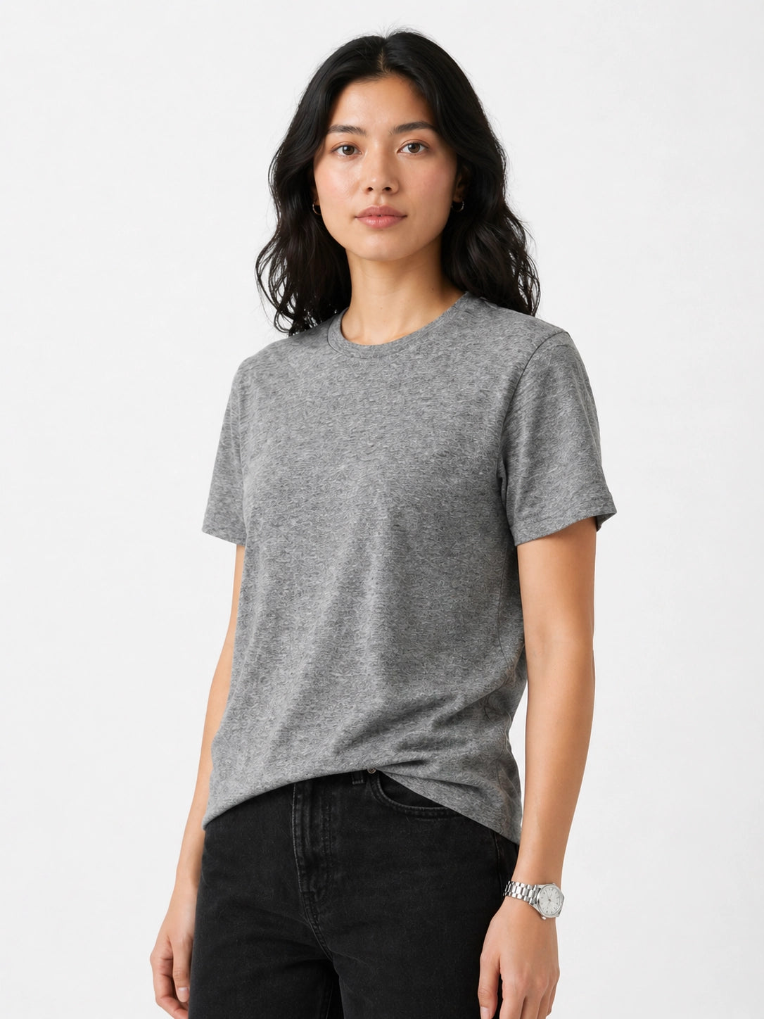 GREY MELANGE - REGULAR FIT TSHIRT