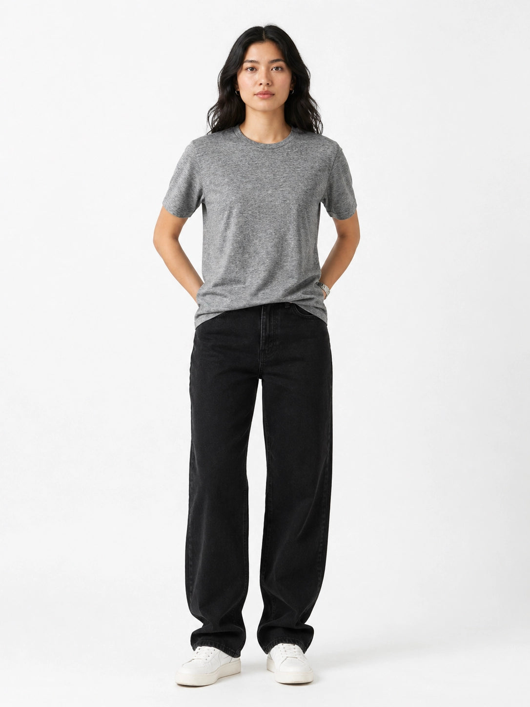 GREY MELANGE - REGULAR FIT TSHIRT