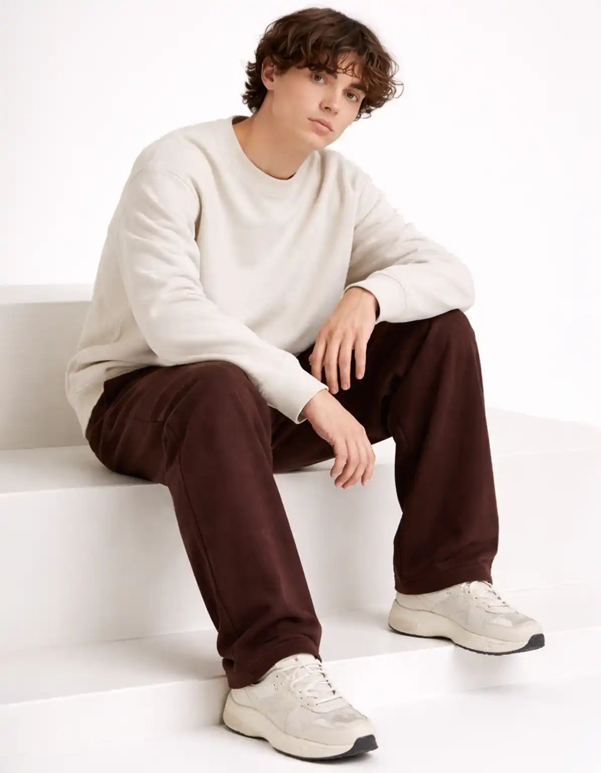 CHOCOLATE BROWN - PREMIUM GAUGE SWEATPANT  Sweatpants
