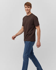 Solid Coffee Brown Cotton T-Shirt
