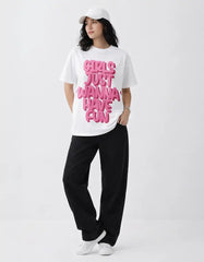 GIRLS WANNA HAVE FUN - OVERSIZED TSHIRT  Oversized Tshirts