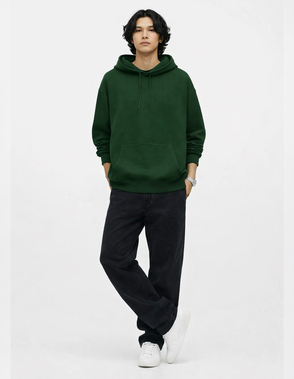 BOTTLE GREEN - OVERSIZED HOODIE