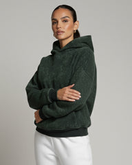 Bottle Green - Acid Washed Hoodie