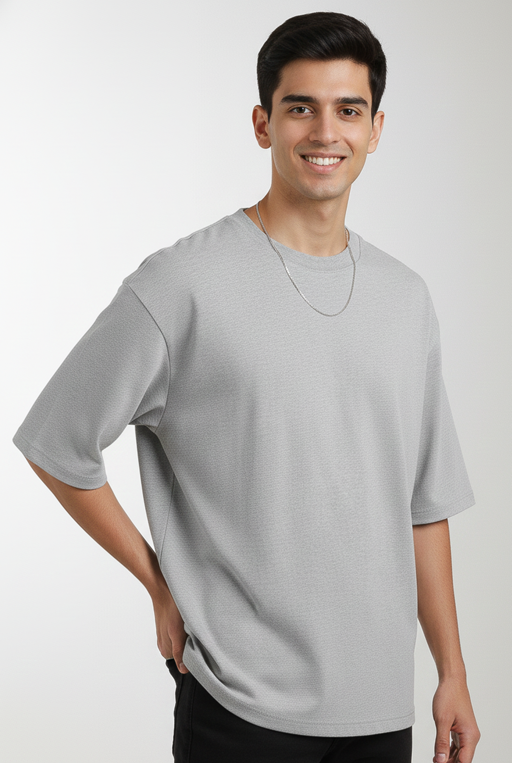 Grey Melange - Oversized Classic T-Shirt  Oversized TShirts