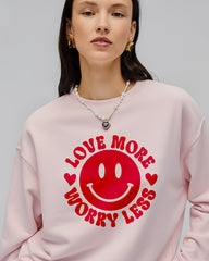 Love More, Worry Less - Unisex Oversized Sweatshirt