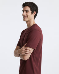 Solid Maroon Cotton T-Shirt
