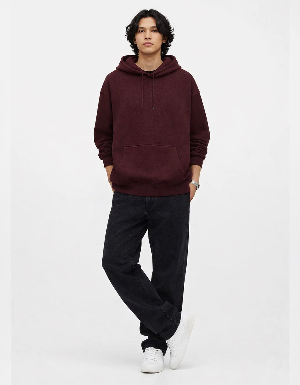 MAROON - OVERSIZED HOODIE