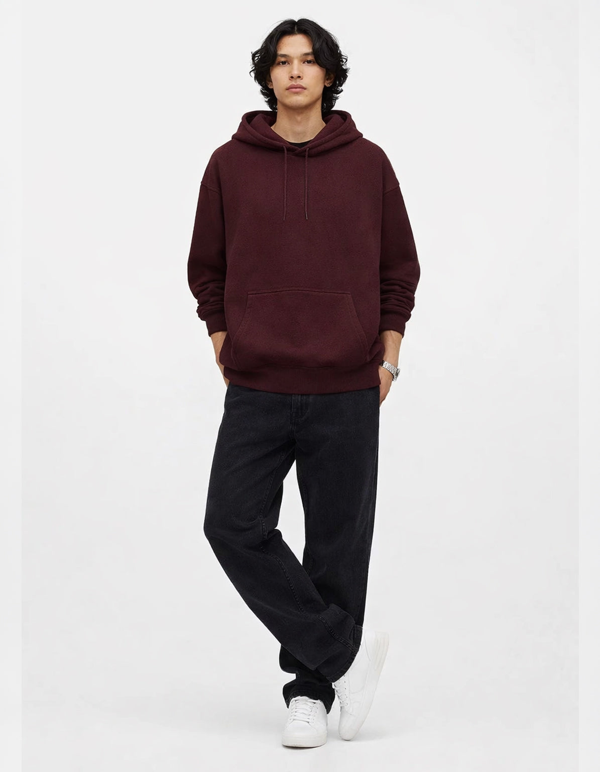 MAROON - OVERSIZED HOODIE