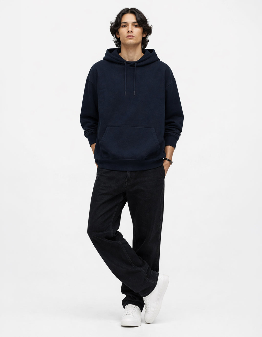 NAVY BLUE - OVERSIZED HOODIE