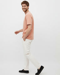 Solid Peach Cotton T-Shirt