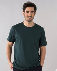 Solid Petrol Blue Cotton T-Shirt
