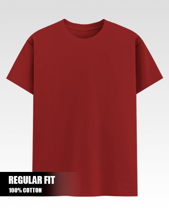 Solid Red Cotton T-Shirt