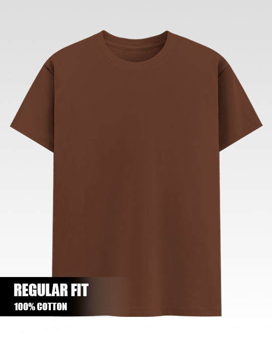 Solid Copper Cotton T-Shirt