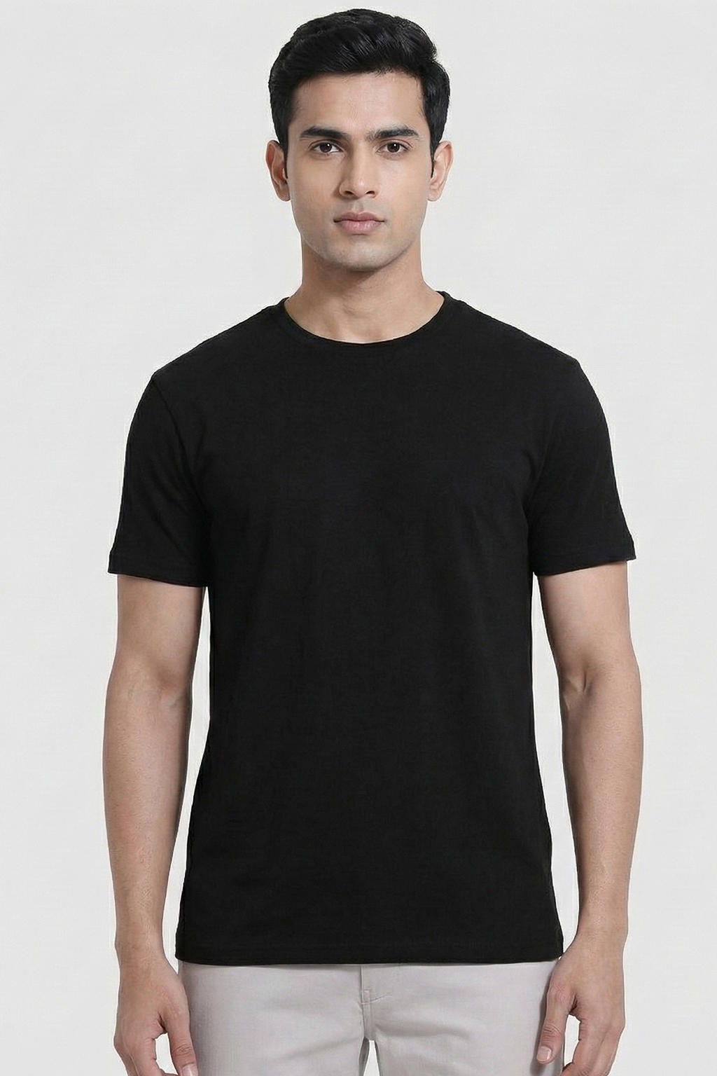 Solid Black Cotton T-Shirt  Tshirts
