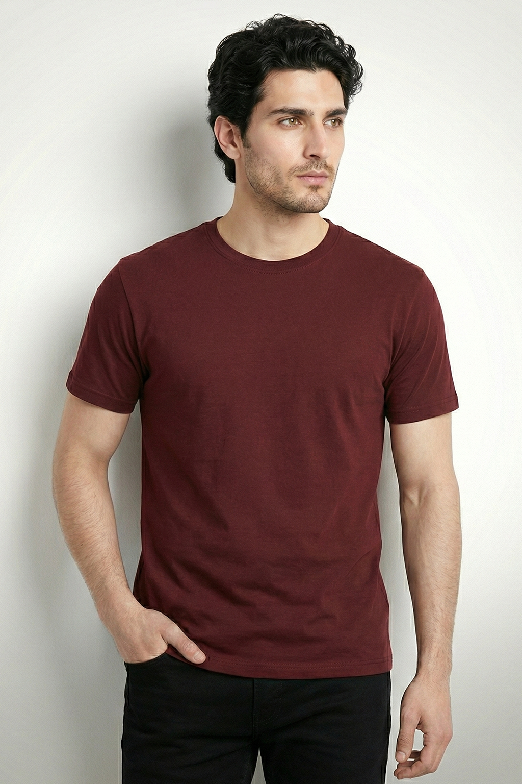 Brick Red Basic Cotton T-Shirt  Tshirts