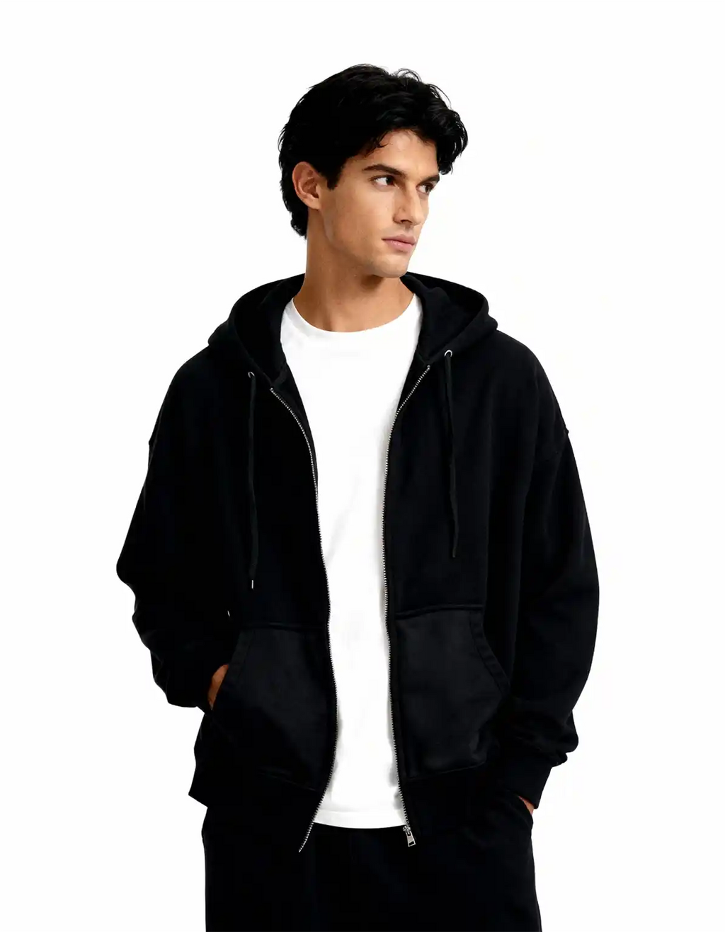 Black - Premium Zip Hoodie  Zip Hoodie