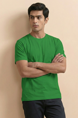 Solid Flag Green Cotton T-Shirt  Tshirts