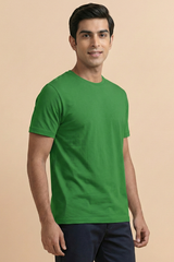 Solid Flag Green Cotton T-Shirt  Tshirts