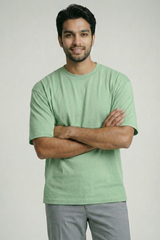 Solid Jade Green Cotton T-Shirt  Tshirts