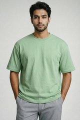 Solid Jade Green Cotton T-Shirt  Tshirts