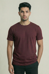 Solid Maroon Cotton T-Shirt  Tshirts