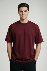 Maroon - Oversized Classic T-Shirt  Oversized TShirts
