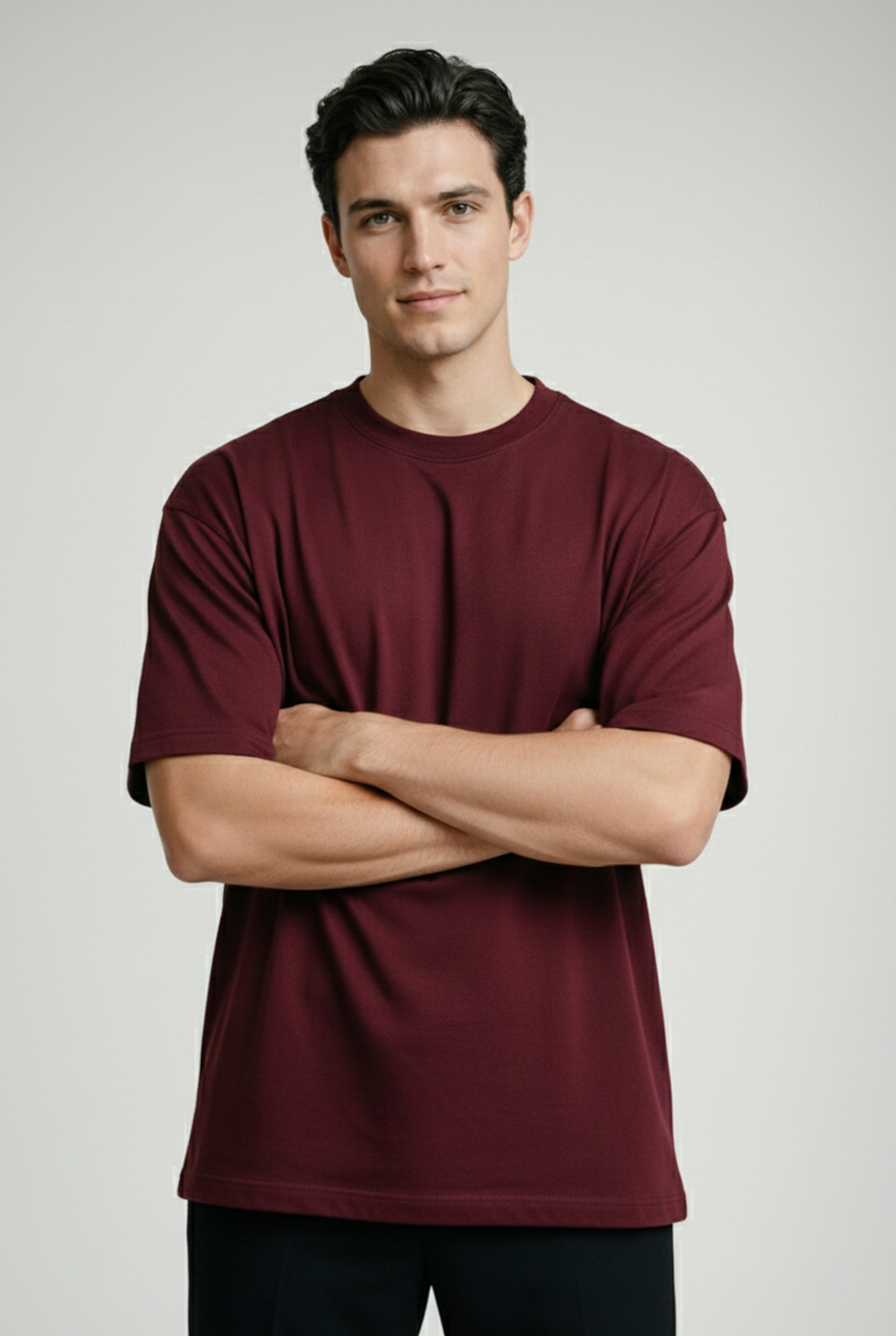 Maroon - Oversized Classic T-Shirt  Oversized TShirts