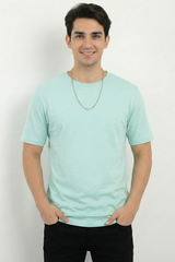 Solid Mint Green Cotton T-Shirt  Tshirts