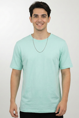 Solid Mint Green Cotton T-Shirt  Tshirts